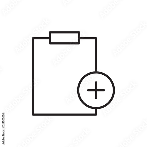 Medical insurance icon Outline set in black and white color