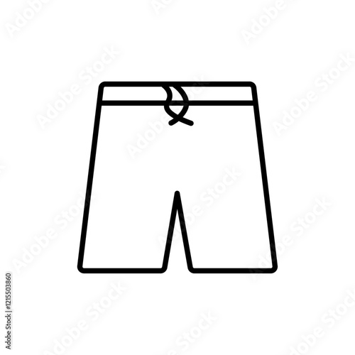 Swim shorts icon Outline set in black and white color