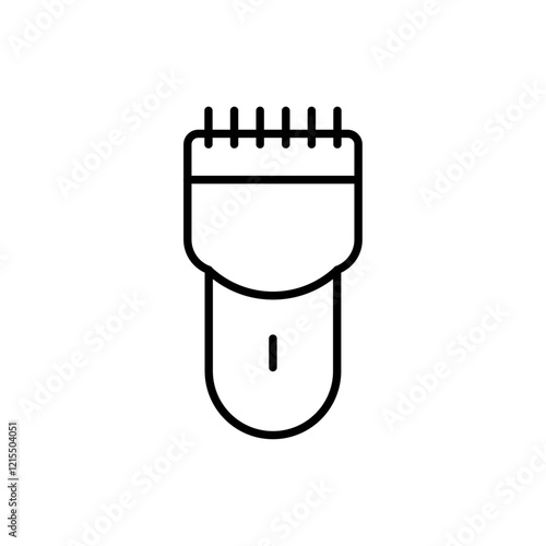 Trimmer icon Outline set in black and white color