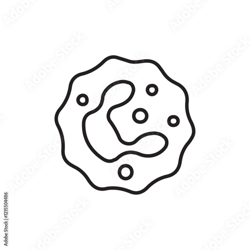 White blood cell icon Outline set in black and white color