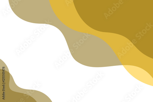 Yellow with gray wave layer modern background with white space for text and message. template design	