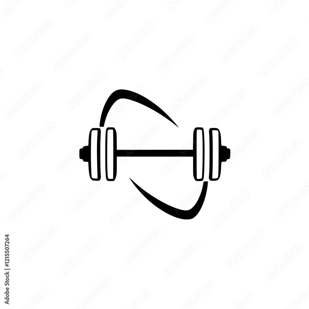 Barbell Weightlifting: Fitness, Strength, and Workout Symbol Barbell Weightlifting: Fitness, Strength, and Workout Symbol