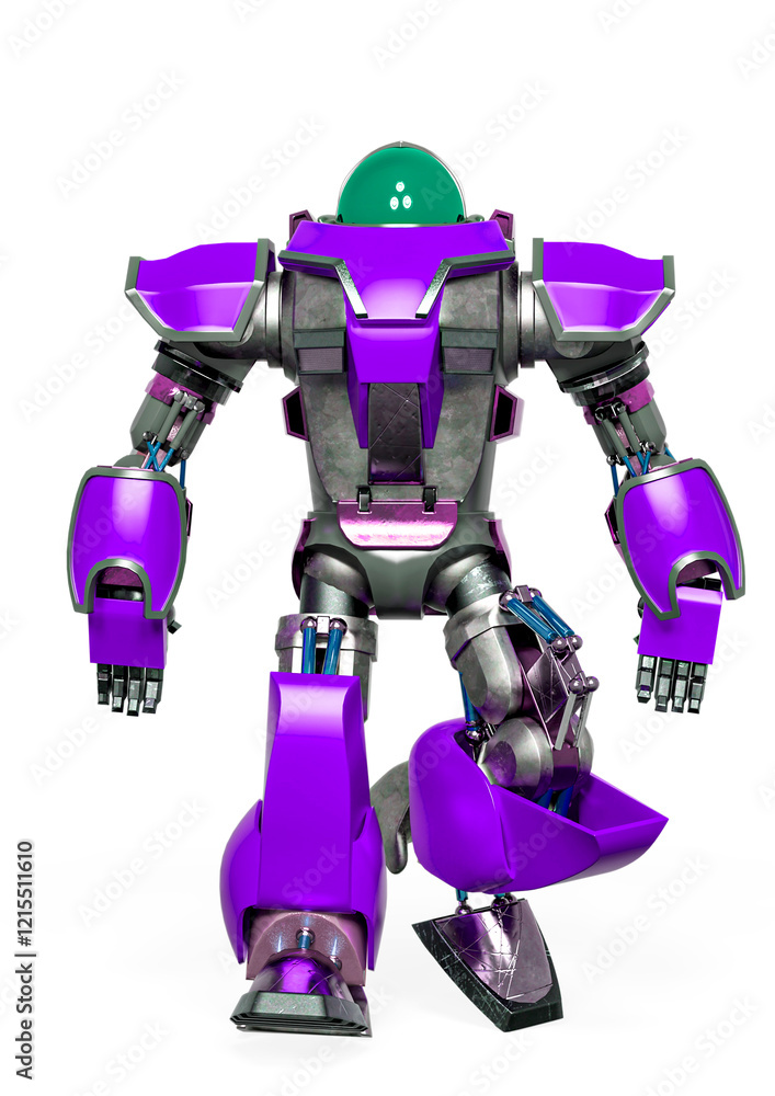 Fototapeta premium giant robot is walking