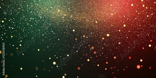 Festive Holiday Background with Red Green Gradient and Golden Glitter, Perfect for Custom Text or Designs, High Resolution and Minimalist Style for Seasonal Projects