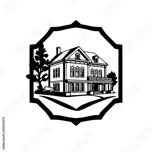 Majestic Victorian Mansion: A Classic Home Architectural Design. Discover the elegance and grandeur of this luxury estate. Ideal for real estate, home design, and architecture enthusiasts.