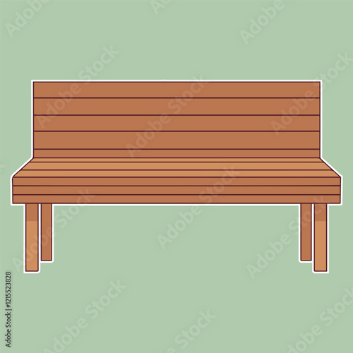 A simple wooden park bench, perfect for quiet moments and relaxation. Symbolizing peace, nature, and the outdoors