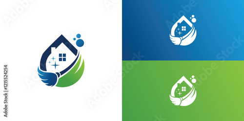 Home Cleaning Services Logo Design Vector