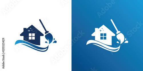 Home Cleaning Services Logo Design Vector