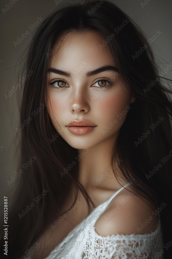 Young woman with natural beauty Young woman with natural beauty