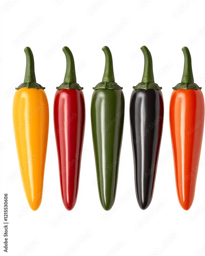 Isolate for advertising Vibrant collection of chili peppers. Isolate for advertising Vibrant collection of chili peppers.