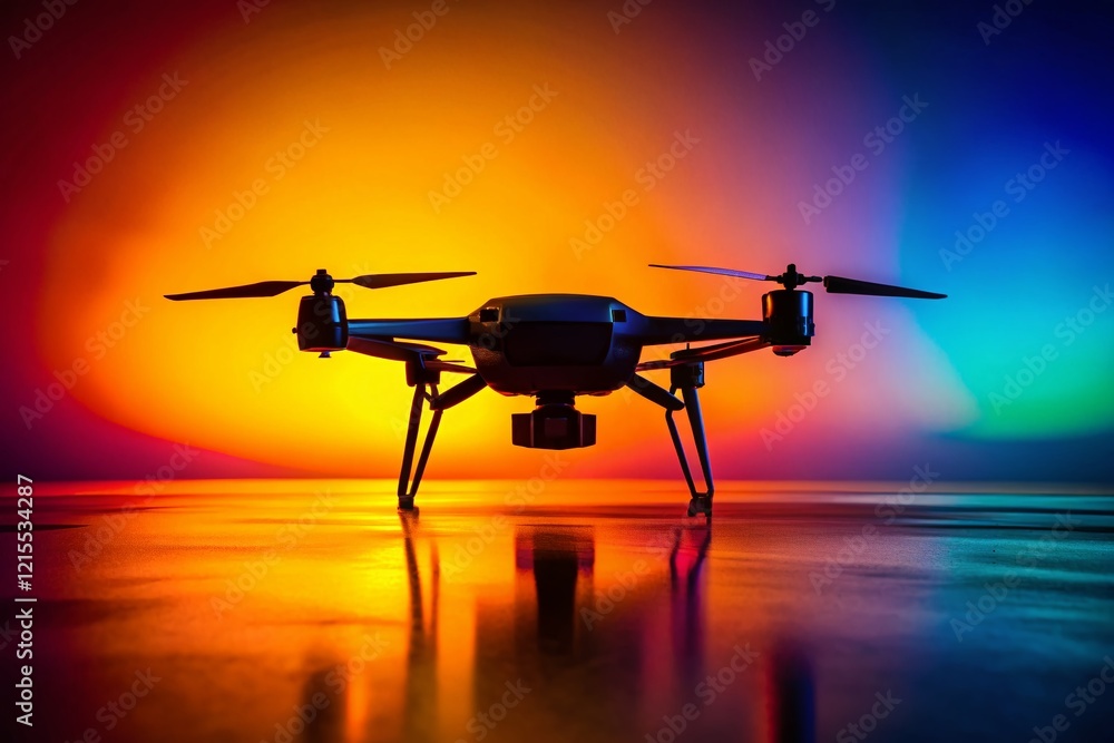 Sleek Minimalist Drone Silhouette: Aerodynamic Unmanned Aerial Vehicle Design Sleek Minimalist Drone Silhouette: Aerodynamic Unmanned Aerial Vehicle Design