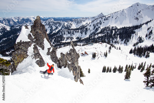 Snowboarding and sun