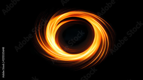 Mesmerizing flame vortex swirling tendrils of fire against pitchblack background dance of light and heat in perpetual motion. Eternal Flame. Illustration photo