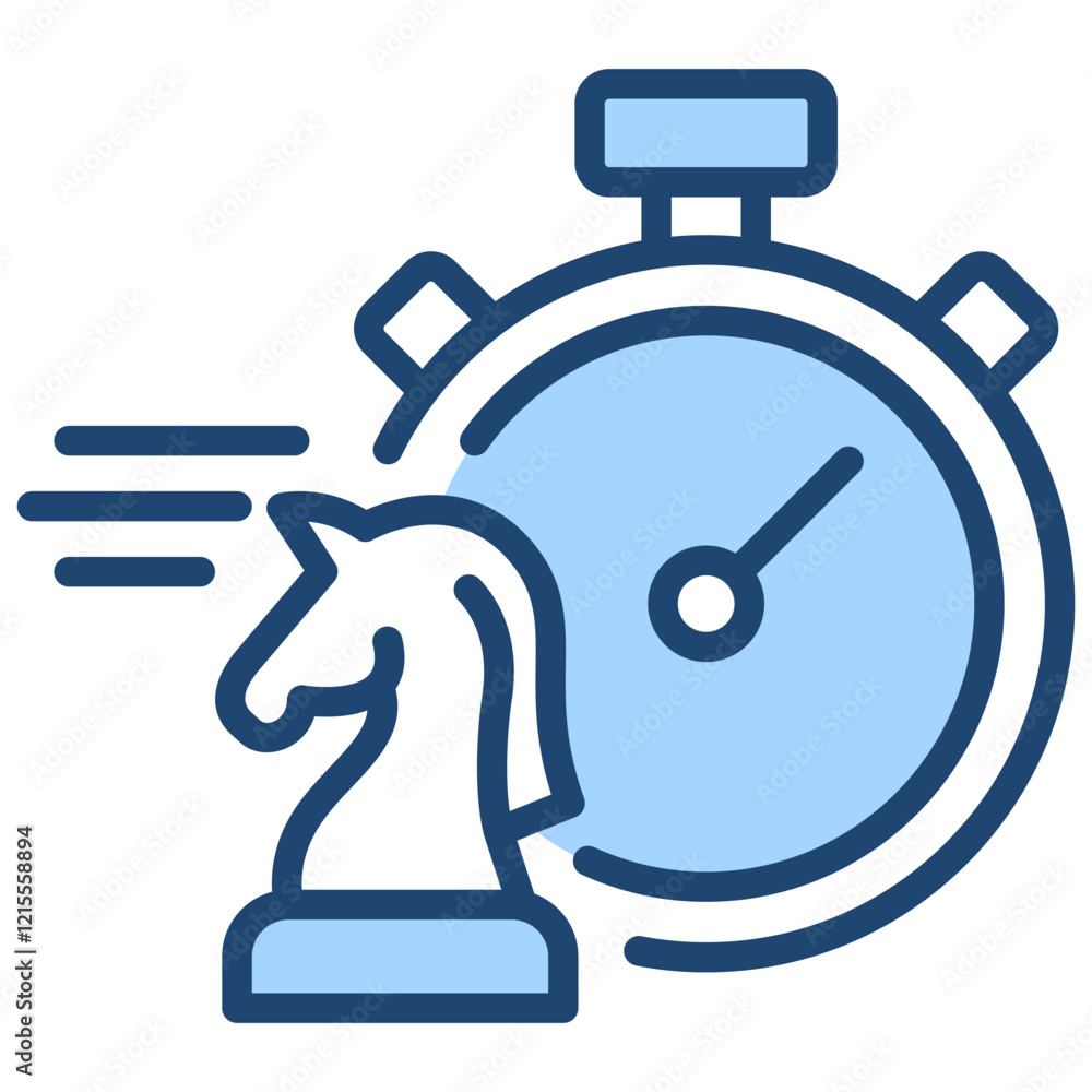 Obraz premium Strategy Blue Icon