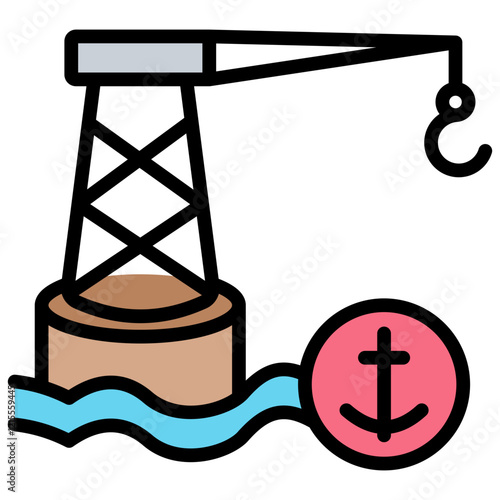 Port Outline Color Icon