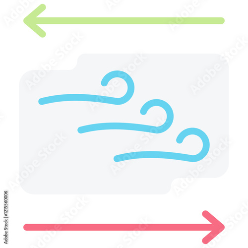 Windward Flat Icon