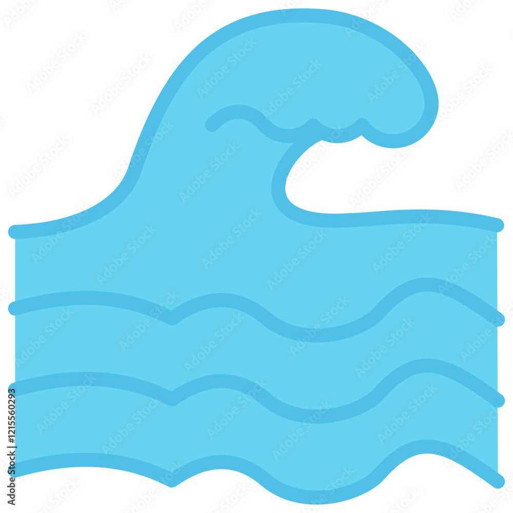 Wave Flat Icon Wave Flat Icon