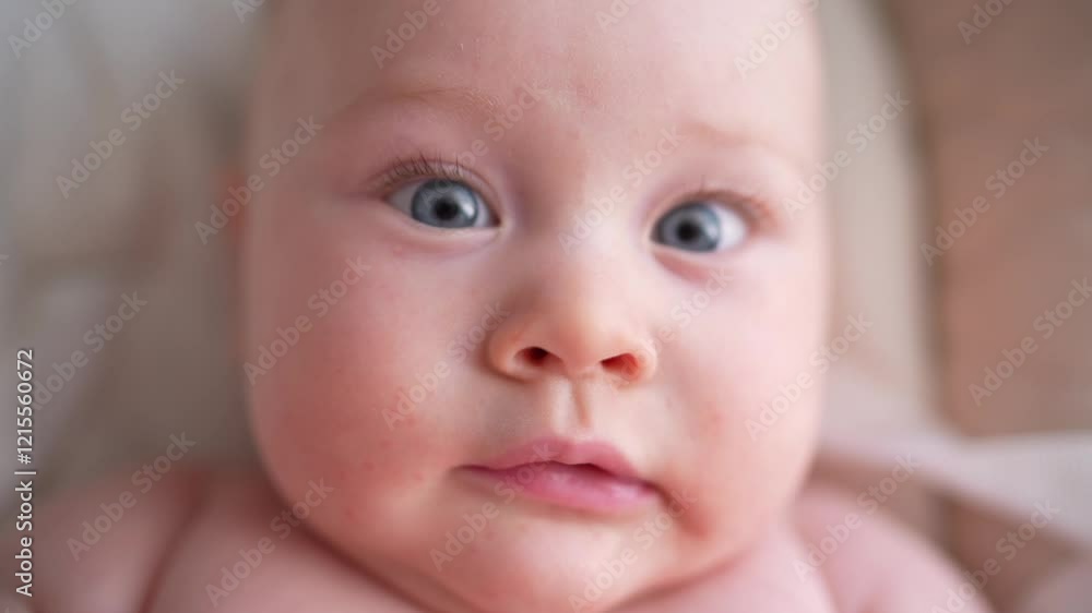 Cute newborn baby boy sitting in a white high chair next to a window. A joyful lifestyle of a happy mixed-race family. A young asian woman and active healthy baby with blue eyes in a rabbit costume Cute newborn baby boy sitting in a white high chair next to a window. A joyful lifestyle of a happy mixed-race family. A young asian woman and active healthy baby with blue eyes in a rabbit costume