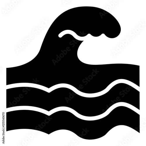 Wave Glyph Icon