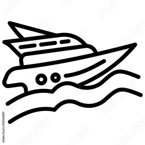 Yacht Outline Icon