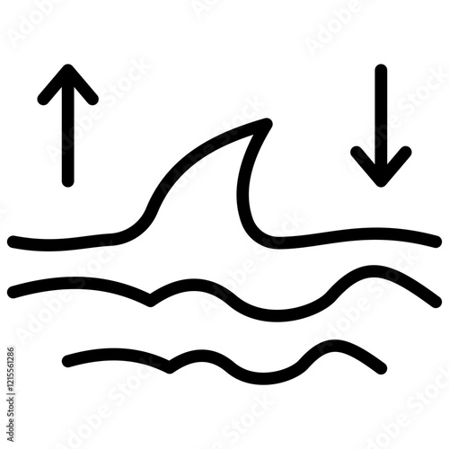 Tide Outline Icon