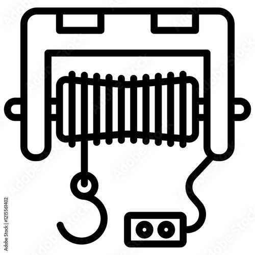 Winch Outline Icon