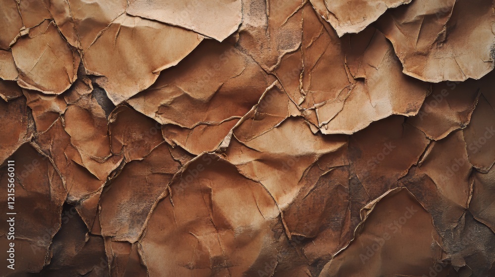 Textured brown crumpled paper Textured brown crumpled paper