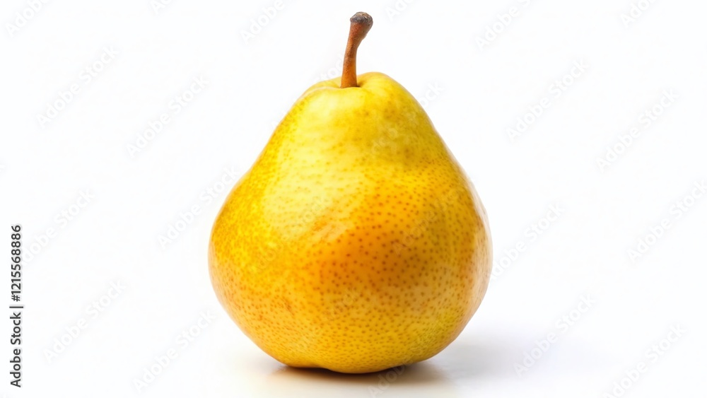 Vibrant Yellow Pear Isolated on White, Studio Shot, Clean Background, Fruit Photography Vibrant Yellow Pear Isolated on White, Studio Shot, Clean Background, Fruit Photography