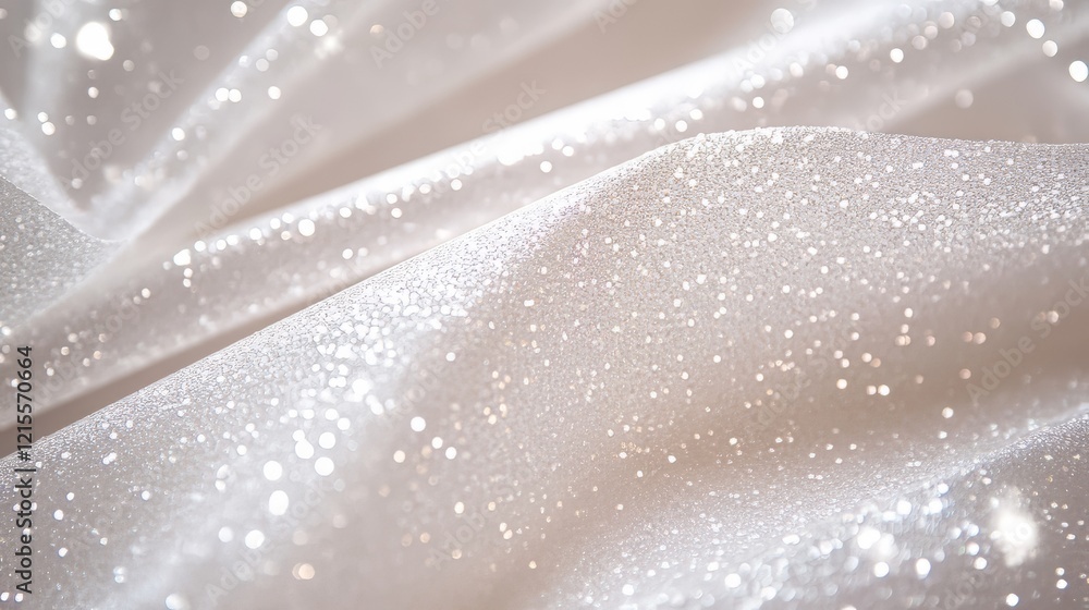 Sparkling white fabric texture