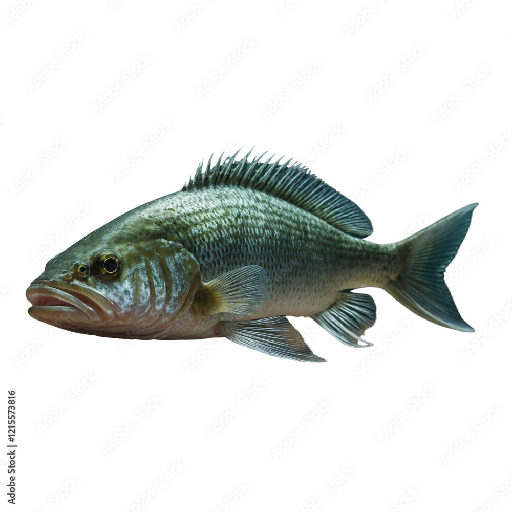 Obraz premium Zander fish on white background