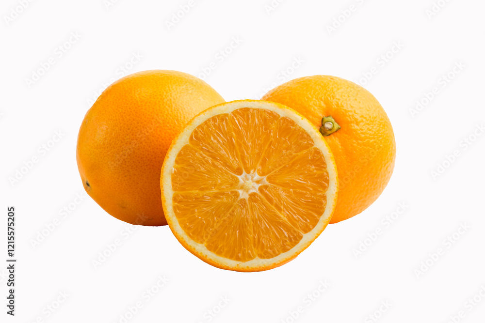 Orange fruits, halves and slices isolated on white background, clipping path, collection. Sweet orange Orange fruits, halves and slices isolated on white background, clipping path, collection. Sweet orange