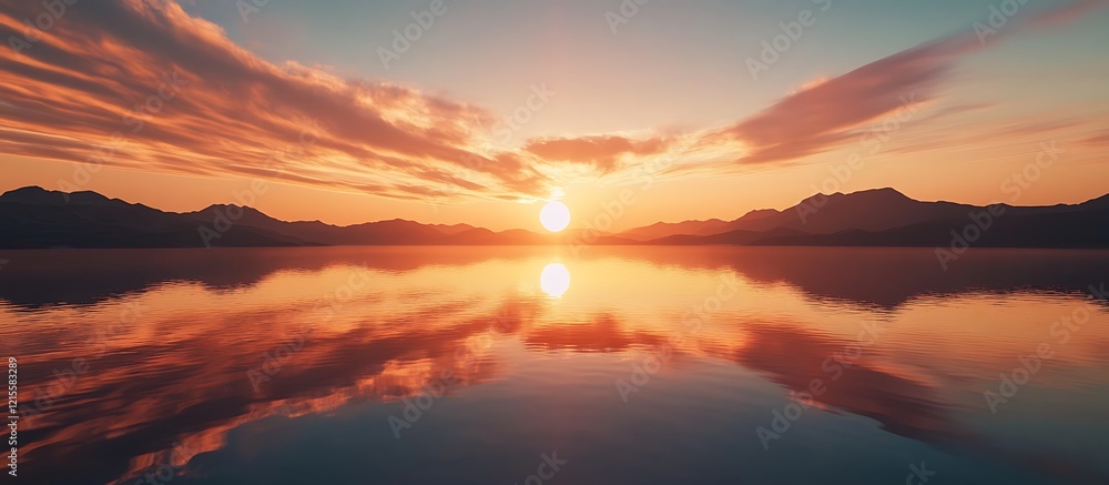 Mirror of Dawn: A Serene Sunrise Over the Lake Mirror of Dawn: A Serene Sunrise Over the Lake