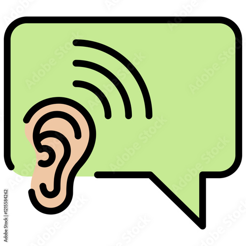 Listening Outline Color Icon
