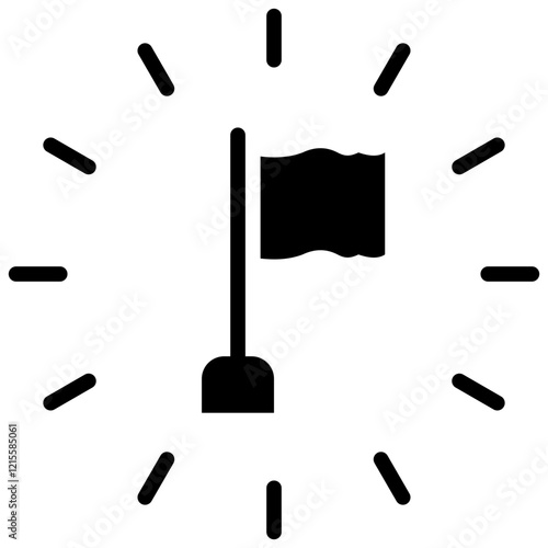 Independence Glyph Icon