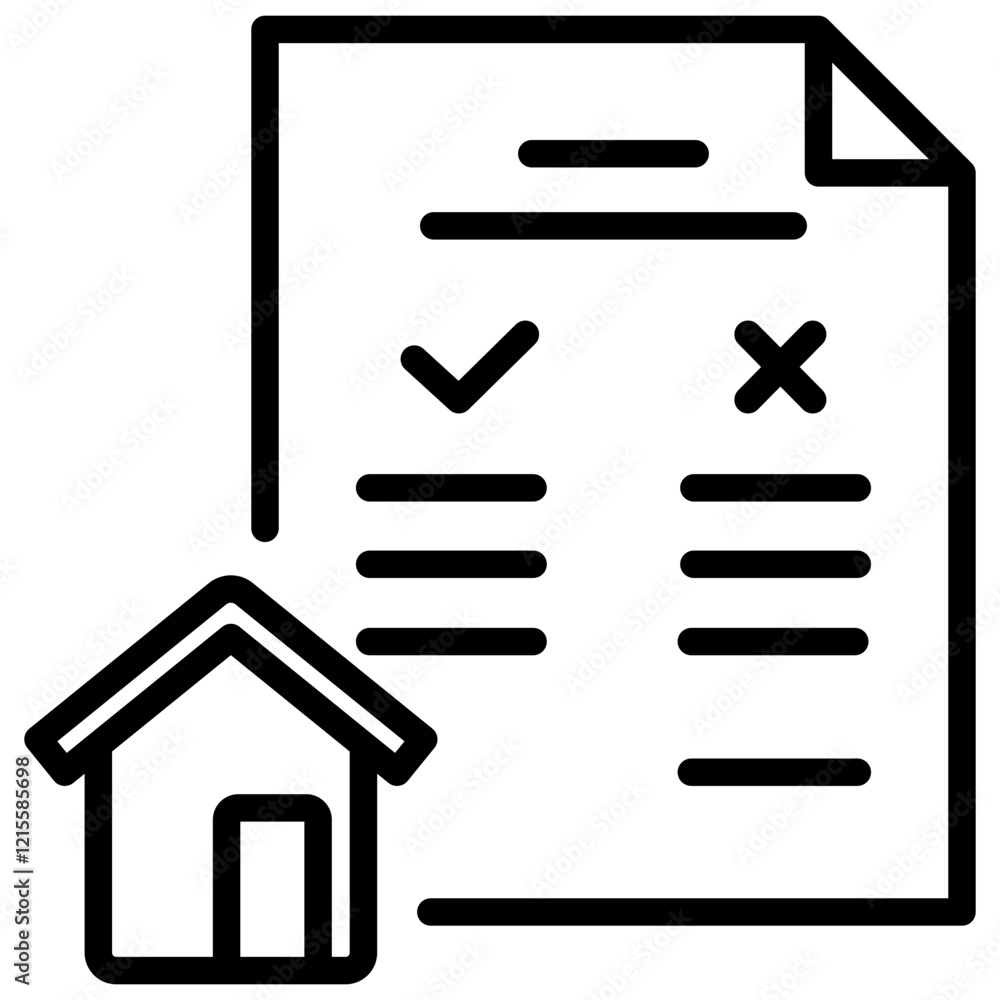 Household Rules Outline Icon Household Rules Outline Icon