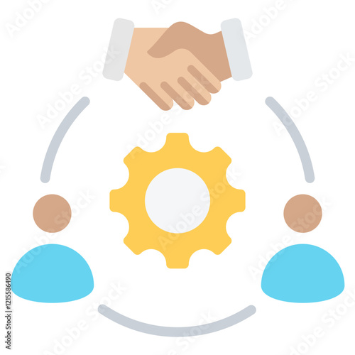 Cooperation Flat Icon