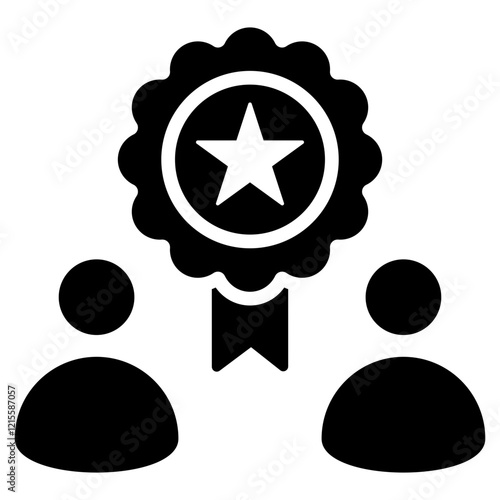 Commitment To Success Glyph Icon