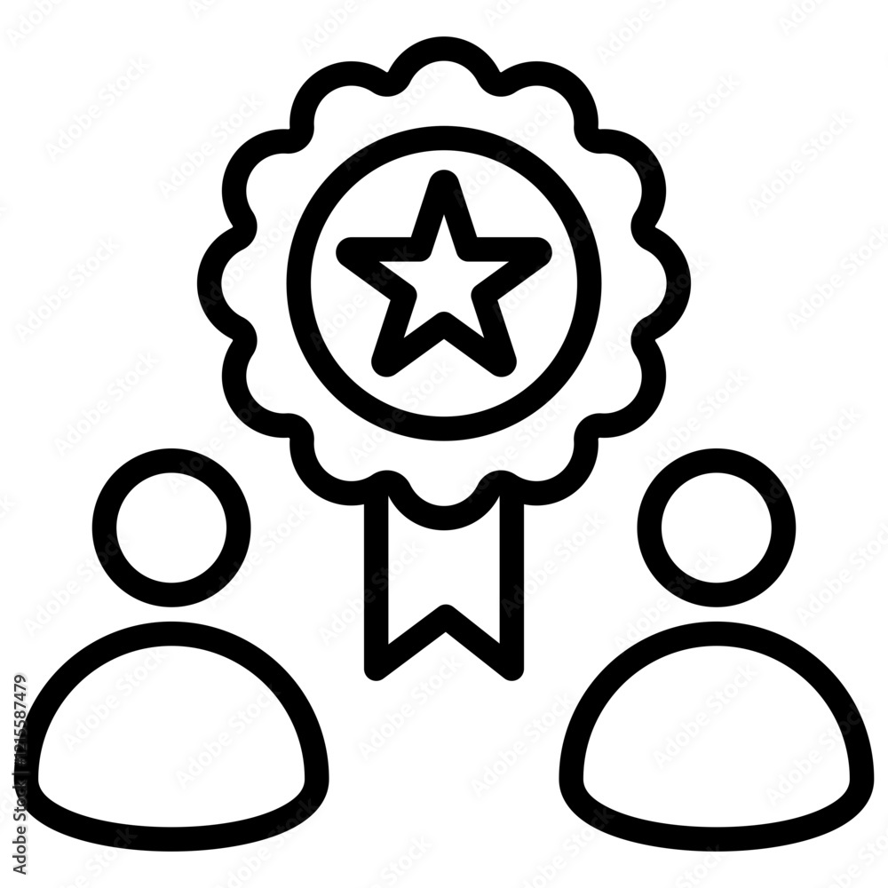 Commitment To Success Outline Icon Commitment To Success Outline Icon