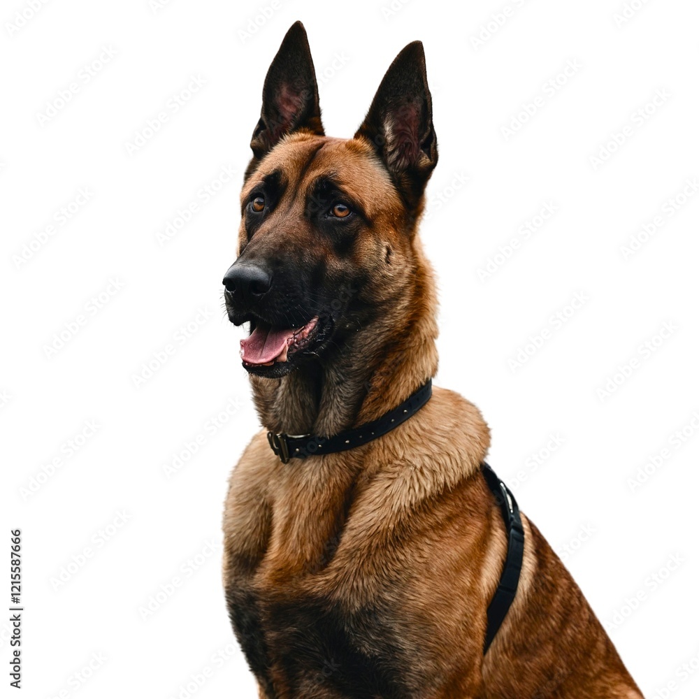 close up of excited german shepard wearing red bowtie.Belgian Malinois Dog. Police Pet Trained for Securicy. Cute Happy Adult Canine Sitting and Standing and Watching the Camera. G close up of excited german shepard wearing red bowtie.Belgian Malinois Dog. Police Pet Trained for Securicy. Cute Happy Adult Canine Sitting and Standing and Watching the Camera. G