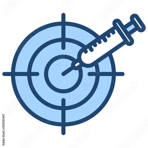 Precision Medicine Blue Icon