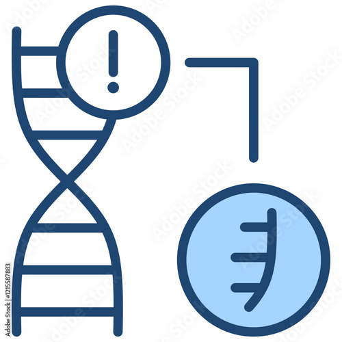 Genetic Disorder Blue Icon
