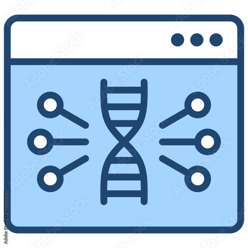 Functional Genomic Blue Icon