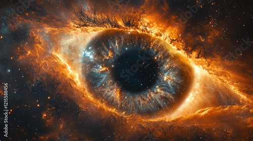 Cosmic Eye Nebula: A Fiery Celestial Wonder