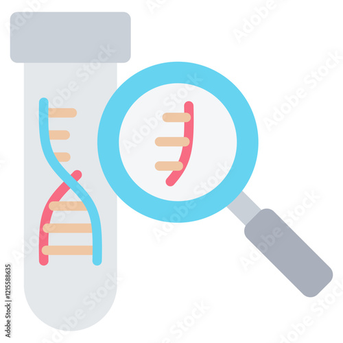Molecular Diagnostic Flat Icon