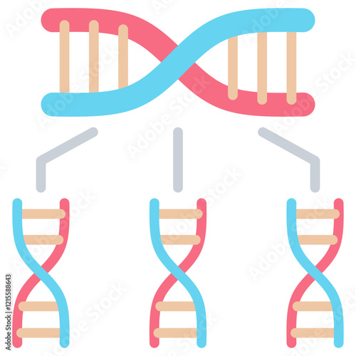 Genetic Variant Flat Icon