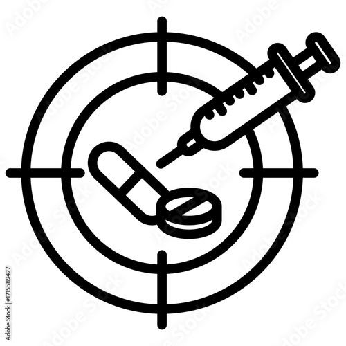 Therapeutic Target Outline Icon