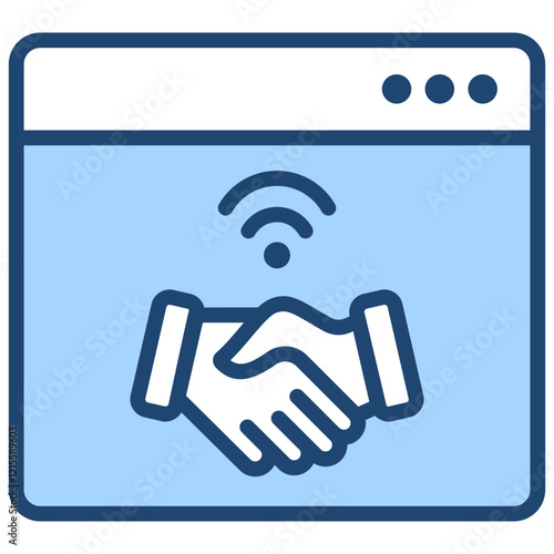 Collaboration Software Blue Icon