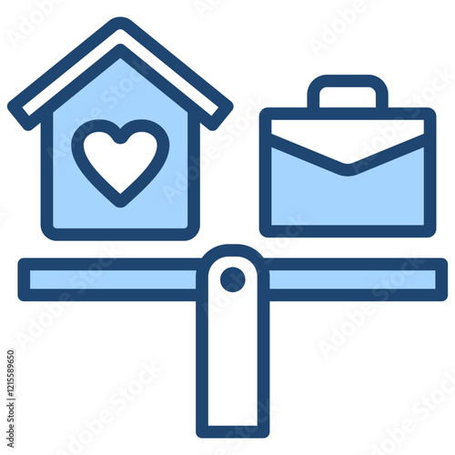 Worklife Balance Blue Icon