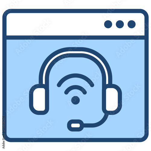 Remote Support Blue Icon