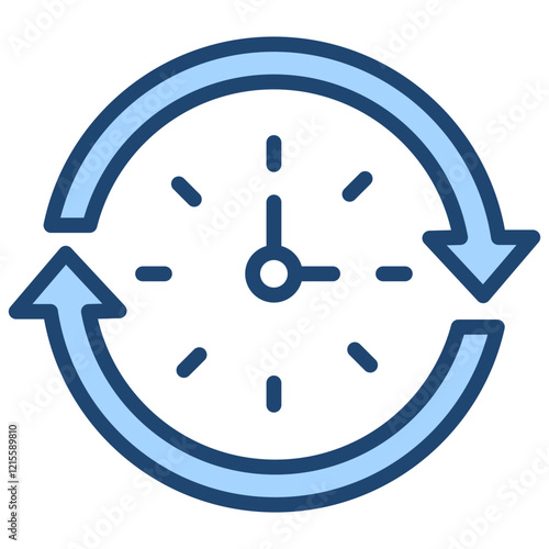 Realtime Updates Blue Icon